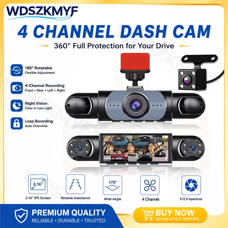 Panoramic Dash Cam 360 - 360 ° Caméra de tableau de