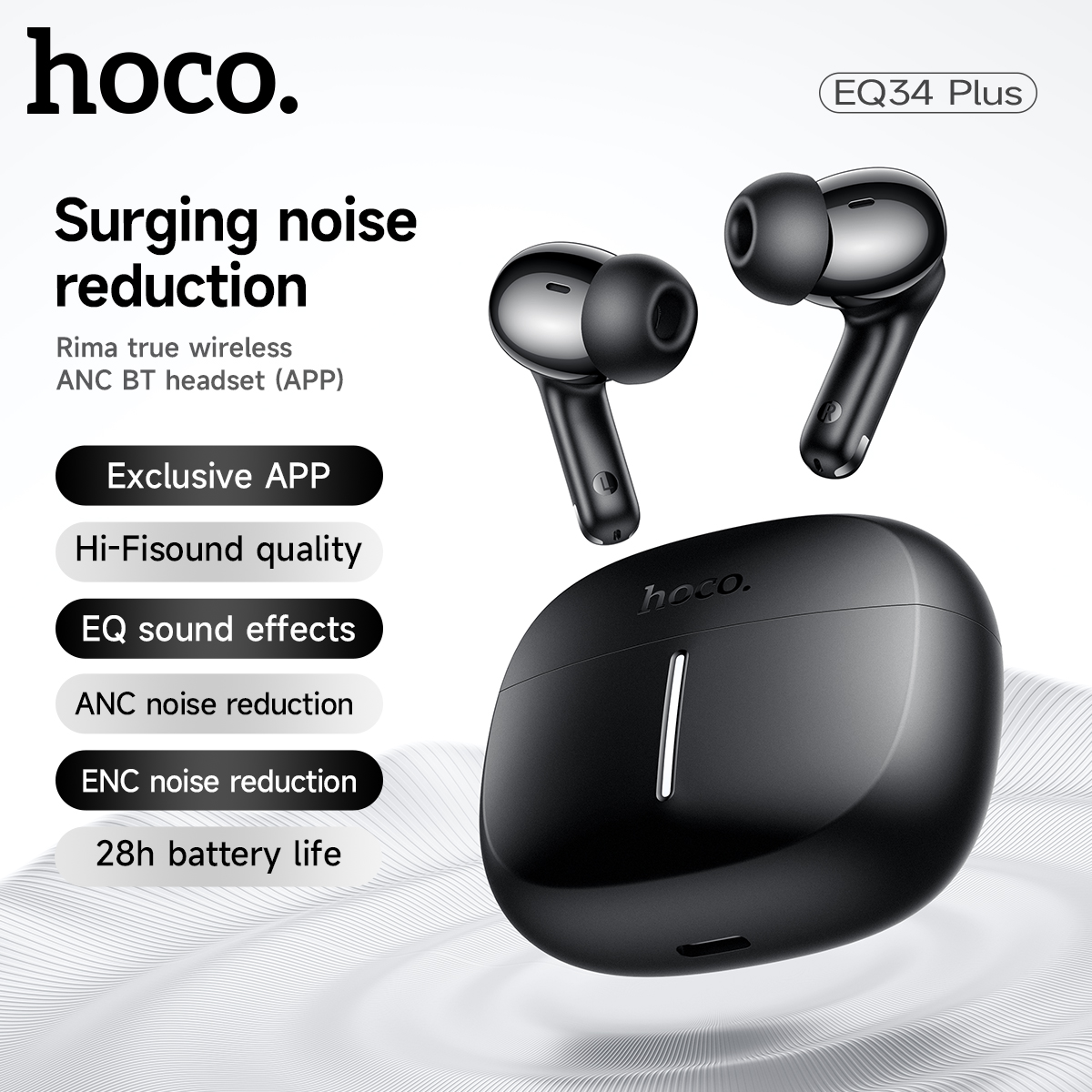 Earbuds Anc Wireless - HOCO ANC casque réduction du bruit