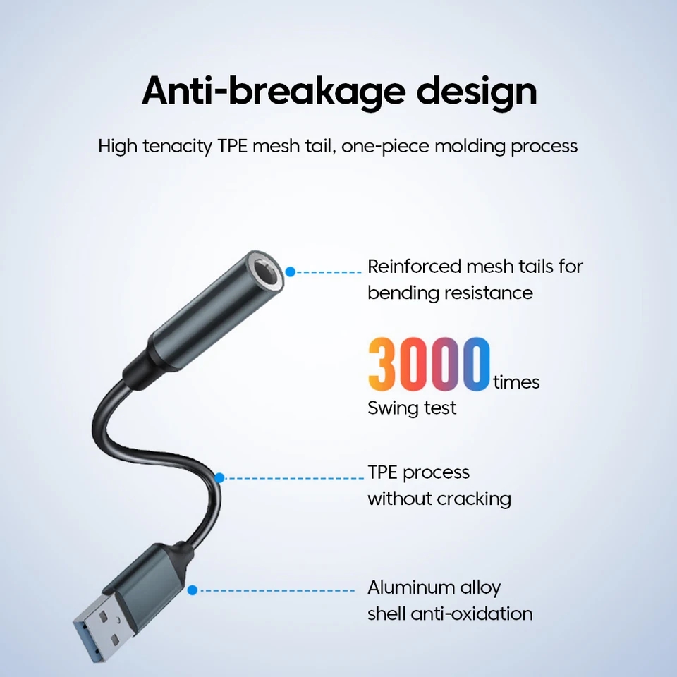 Usb Sound Card External - Adaptateur audio USB vers 3,5 mm