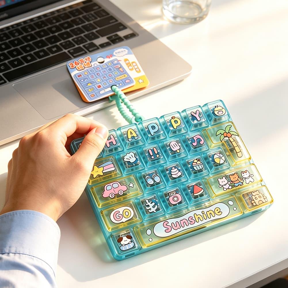 Electronics Gadgets Bag - Porte-clés Fidget à 26 boutons, jouet