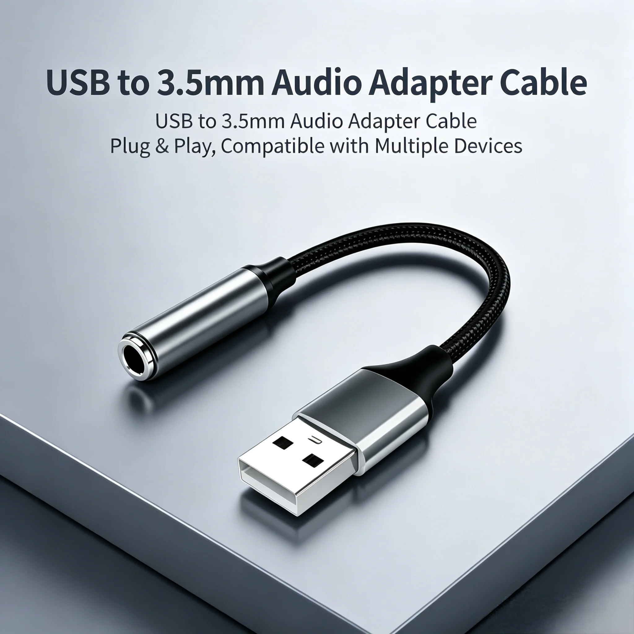 Usb Sound Card External - Adaptateur de câble audio USB vers