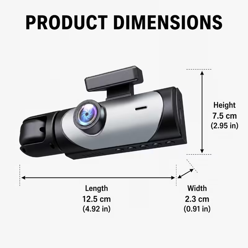 Caméra embarquée HD 2/3 canaux - Panoramic Dash Cam 360 avis et prix