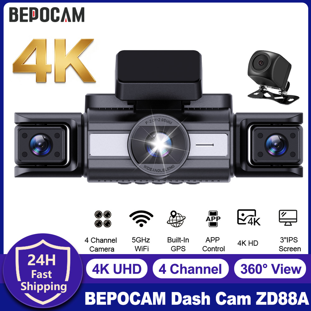 Caméra embarquée BEPOCAM 4 can - Panoramic Dash Cam 360 avis et prix