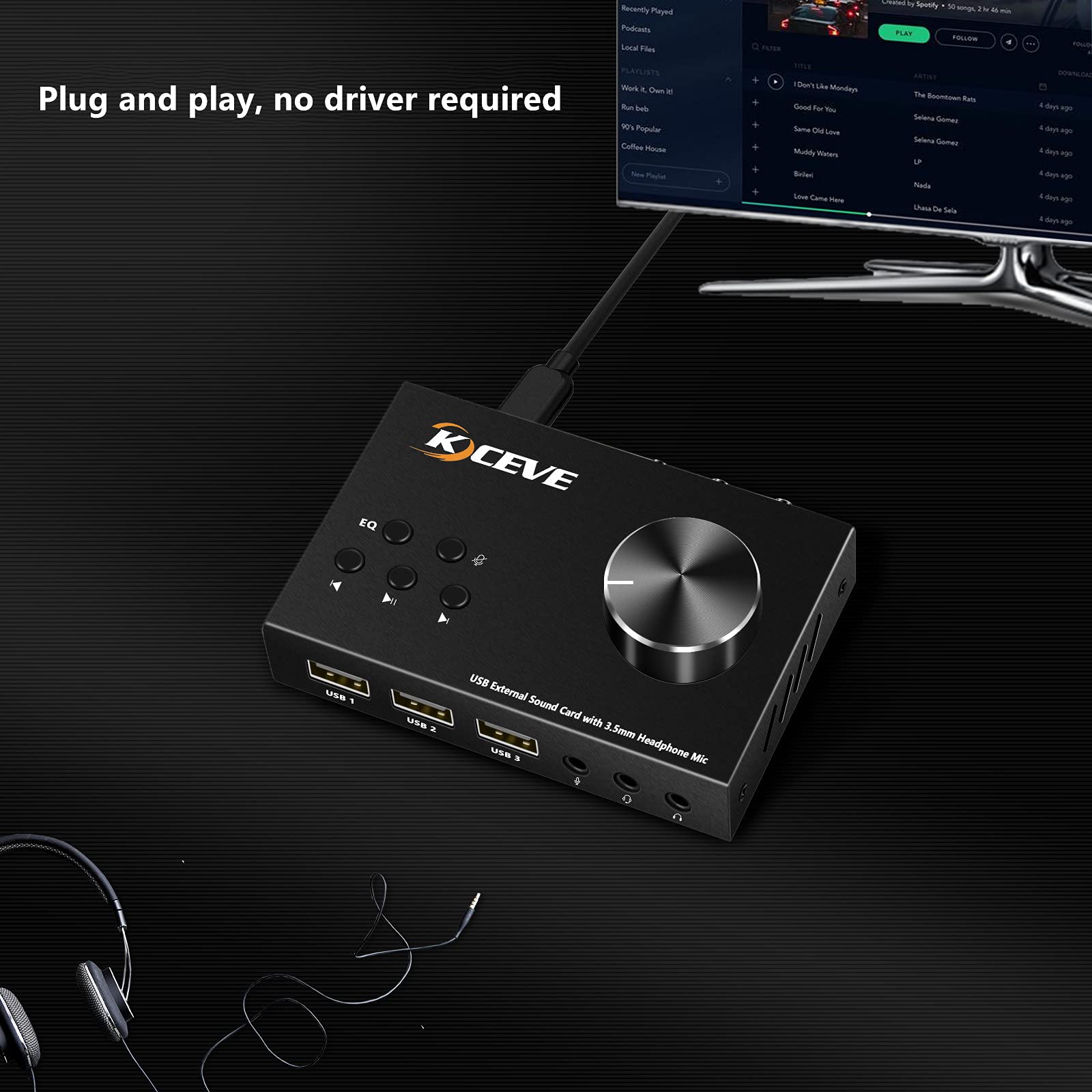 Carte son externe avec contrôl - Usb Sound Card External avis et prix