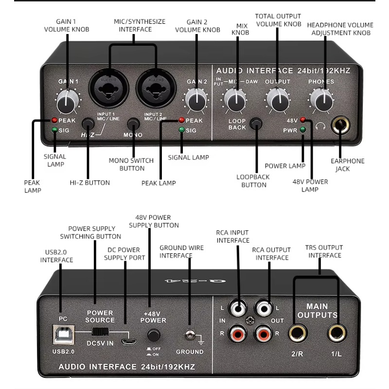 Interface audio professionnell - Usb Sound Card External avis et prix