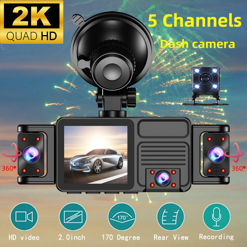 5 canaux 360 °   Caméra de tab - Panoramic Dash Cam 360 avis et prix